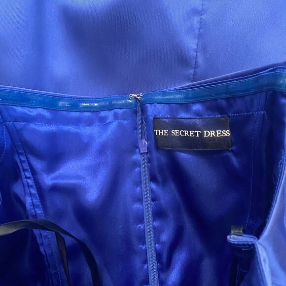 The Secret Dress Off the Shoulders Elegant Blue Formal Prom Dress - Picture 11 of 16